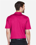 Devon & Jones DG20 Men's CrownLux Performance Plaited Polo - Crown Raspberry - model back