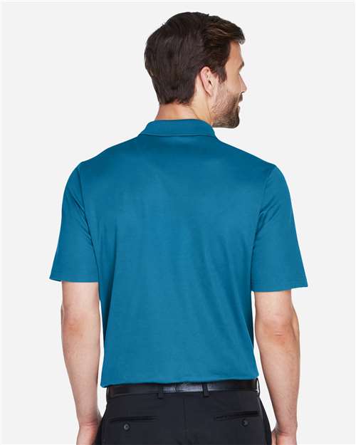 Devon & Jones DG20 Men's CrownLux Performance Plaited Polo - Dark Teal - model back