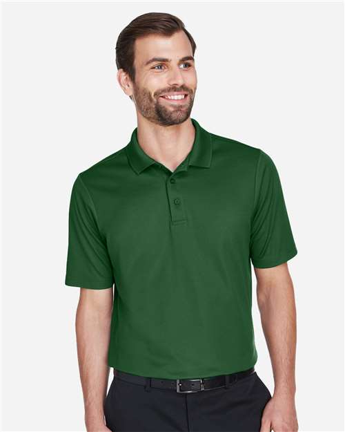Devon & Jones DG20 Men's CrownLux Performance Plaited Polo - Forest - model front