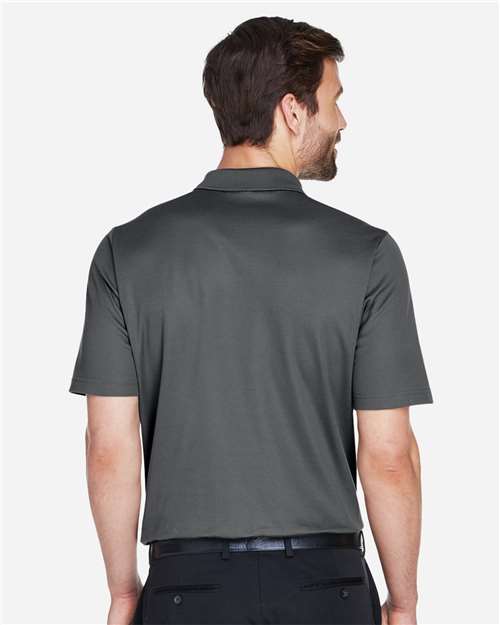 Devon & Jones DG20 Men's CrownLux Performance Plaited Polo - Graphite - model back