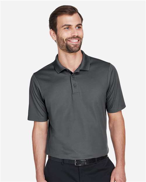 Devon & Jones DG20 Men's CrownLux Performance Plaited Polo - Graphite - model front