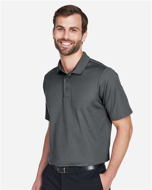 Devon & Jones DG20 Men's CrownLux Performance Plaited Polo - Graphite - model side