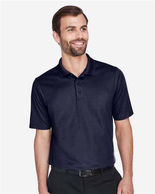 Devon & Jones DG20 Men's CrownLux Performance Plaited Polo - Navy - model front