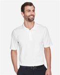Devon & Jones DG20 Men's CrownLux Performance Plaited Polo - White - model front