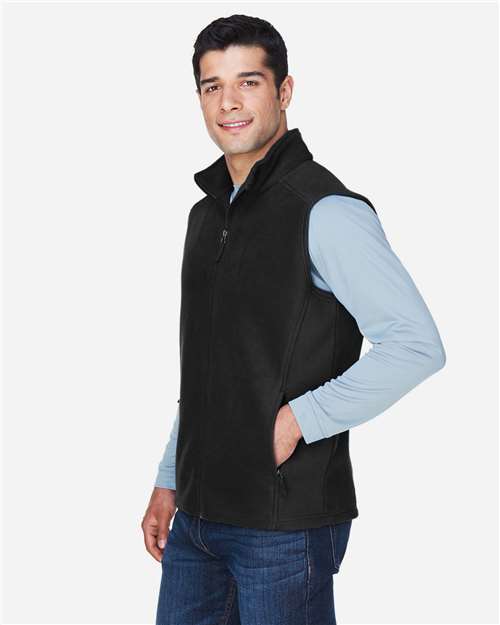 Core 365 88191 Men's Journey Fleece Vest - Black - model side