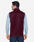 Core 365 88191 Men's Journey Fleece Vest - Burgundy - model back