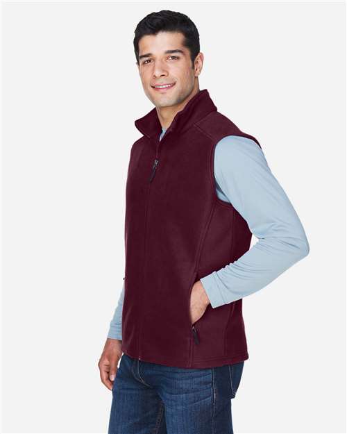 Core 365 88191 Men's Journey Fleece Vest - Burgundy - model side