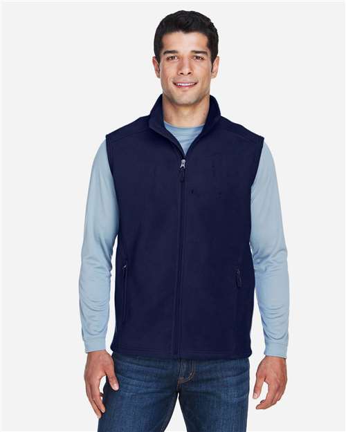 Core 365 88191 Men's Journey Fleece Vest - Classic Navy - model front