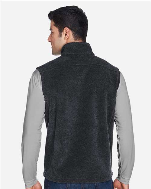 Core 365 88191 Men's Journey Fleece Vest - Heather Charcoal - model back