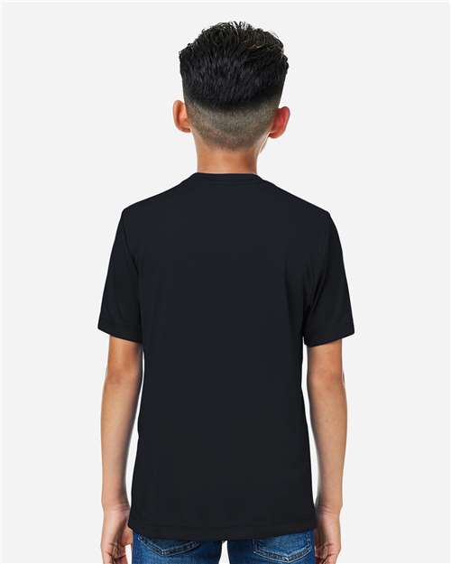 Core 365 CE10Y Youth Capital Performance T-Shirt - Black - model back