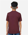 Core 365 CE10Y Youth Capital Performance T-Shirt - Burgundy - model back