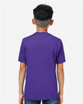 Core 365 CE10Y Youth Capital Performance T-Shirt - Campus Purple - model back