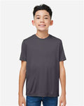 Core 365 CE10Y Youth Capital Performance T-Shirt - Carbon - model front