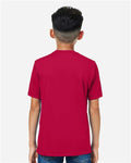 Core 365 CE10Y Youth Capital Performance T-Shirt - Classic Red - model back