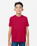 Core 365 CE10Y Youth Capital Performance T-Shirt - Classic Red - model front