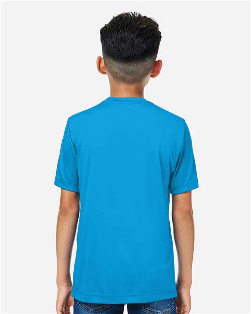 Core 365 CE10Y Youth Capital Performance T-Shirt - Electric Blue - model back