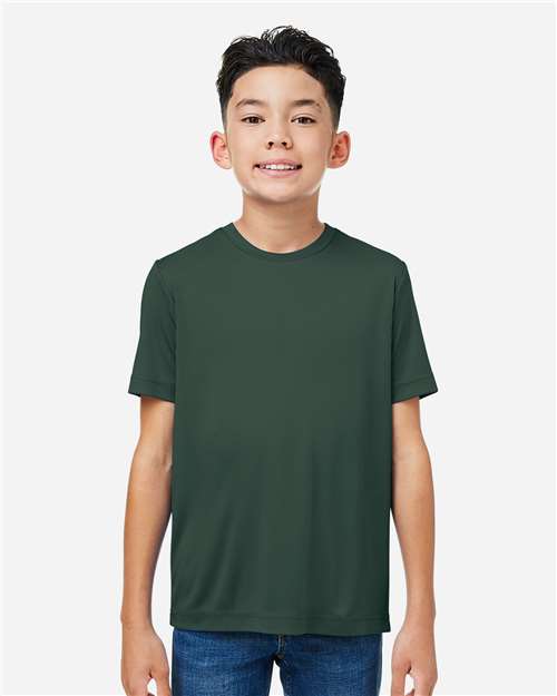 Core 365 CE10Y Youth Capital Performance T-Shirt - Forest - model front