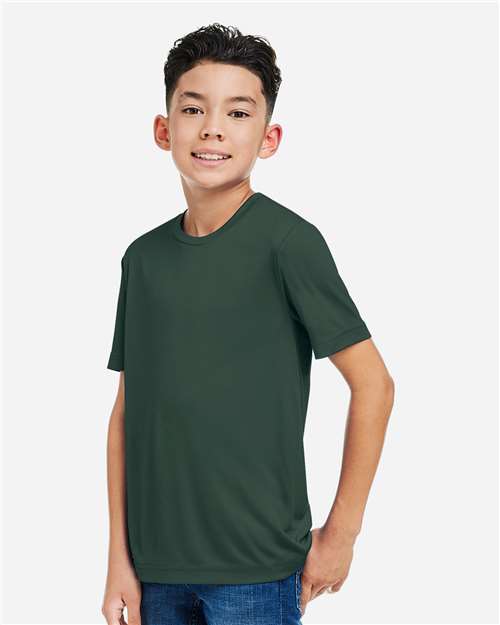 Core 365 CE10Y Youth Capital Performance T-Shirt - Forest - model side