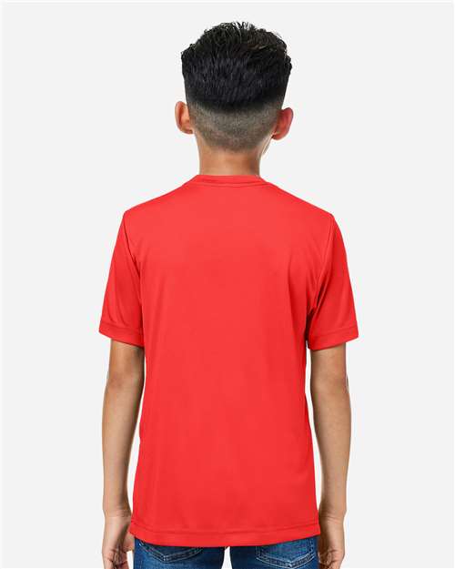 Core 365 CE10Y Youth Capital Performance T-Shirt - Marina Red - model back