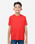 Core 365 CE10Y Youth Capital Performance T-Shirt - Marina Red - model front