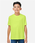 Core 365 CE10Y Youth Capital Performance T-Shirt - Safety Yellow - model front
