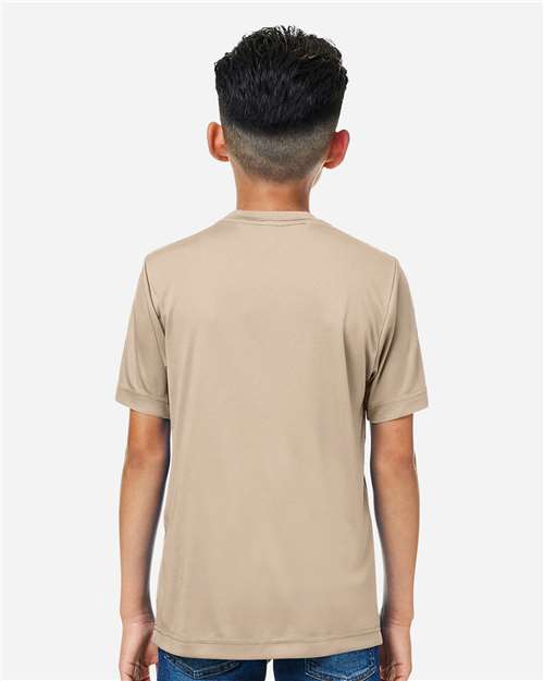 Core 365 CE10Y Youth Capital Performance T-Shirt - Stone - model back