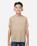 Core 365 CE10Y Youth Capital Performance T-Shirt - Stone - model front