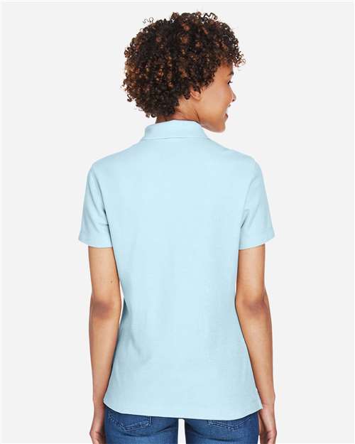 Devon & Jones DG150W Women's DRYTEC20 Performance Polo - Crystal Blue - model back