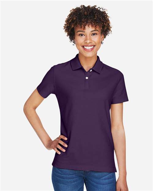 Devon & Jones DG150W Women's DRYTEC20 Performance Polo - Deep Purple - model front