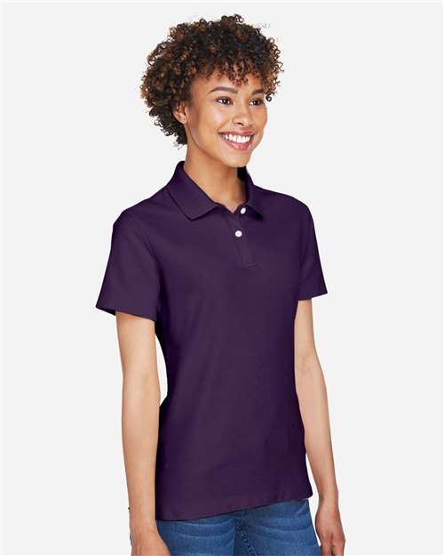 Devon & Jones DG150W Women's DRYTEC20 Performance Polo - Deep Purple - model side