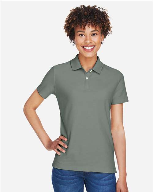 Devon & Jones DG150W Women's DRYTEC20 Performance Polo - Dill - model front