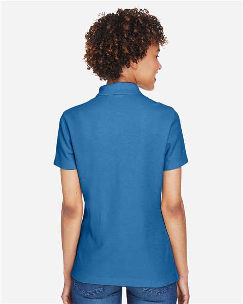 Devon & Jones DG150W Women's DRYTEC20 Performance Polo - French Blue - model back
