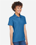 Devon & Jones DG150W Women's DRYTEC20 Performance Polo - French Blue - model side