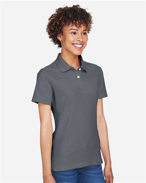 Devon & Jones DG150W Women's DRYTEC20 Performance Polo - Graphite - model side