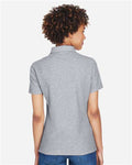 Devon & Jones DG150W Women's DRYTEC20 Performance Polo - Grey Heather - model back