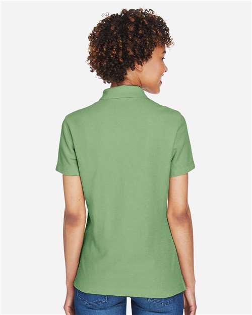 Devon & Jones DG150W Women's DRYTEC20 Performance Polo - Lime - model back
