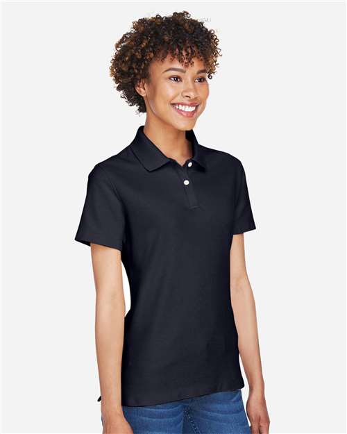 Devon & Jones DG150W Women's DRYTEC20 Performance Polo - Navy - model side