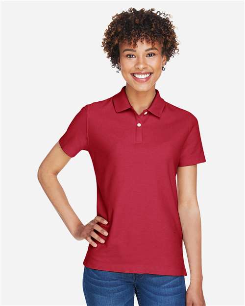 Devon & Jones DG150W Women's DRYTEC20 Performance Polo - Red - model front