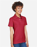 Devon & Jones DG150W Women's DRYTEC20 Performance Polo - Red - model side