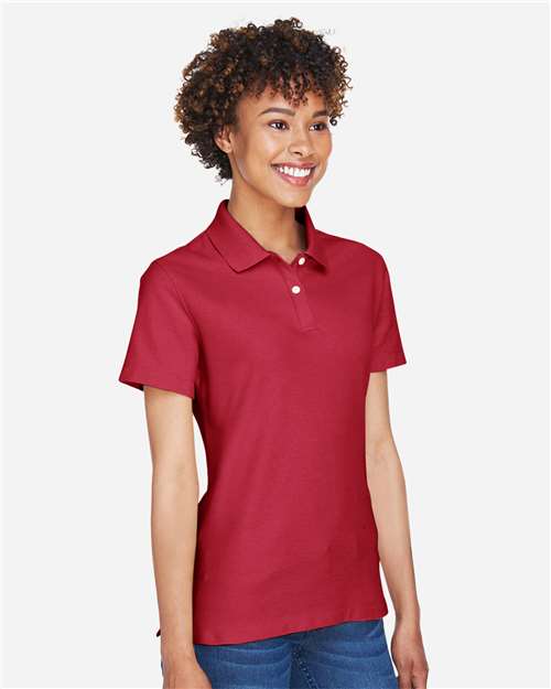 Devon & Jones DG150W Women's DRYTEC20 Performance Polo - Red - model side