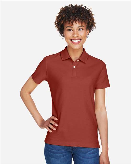 Devon & Jones DG150W Women's DRYTEC20 Performance Polo - Rust - model front