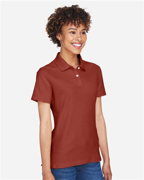 Devon & Jones DG150W Women's DRYTEC20 Performance Polo - Rust - model side