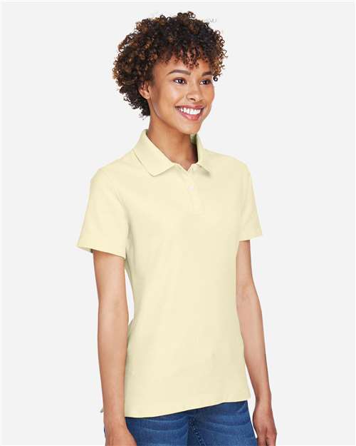 Devon & Jones DG150W Women's DRYTEC20 Performance Polo - Transparent Yellow - model side