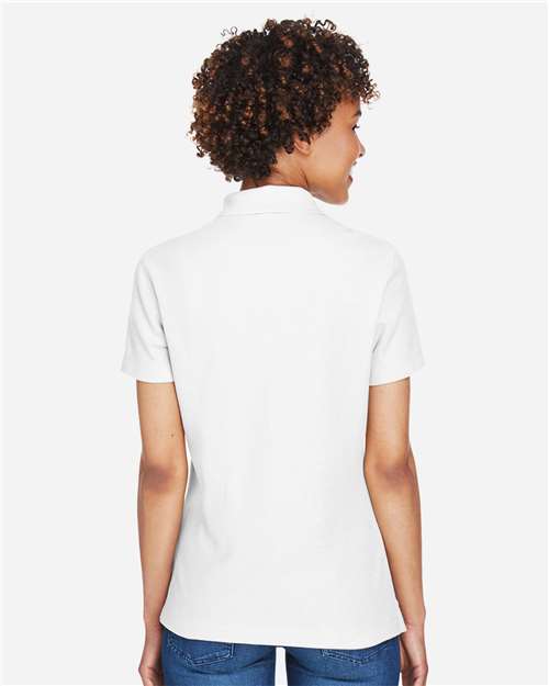 Devon & Jones DG150W Women's DRYTEC20 Performance Polo - White - model back