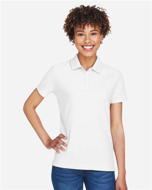 Devon & Jones DG150W Women's DRYTEC20 Performance Polo - White - model front