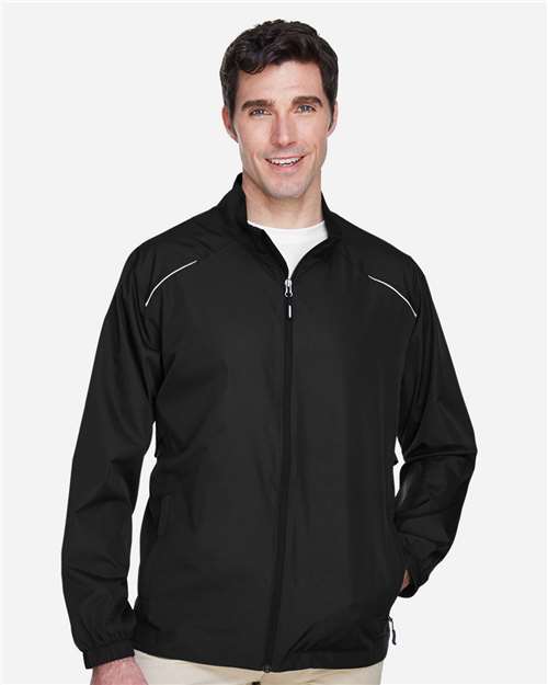 Core 365 88183 Men's Techno Lite Motivate Unlined Lightweight Jacket - Black - model front
