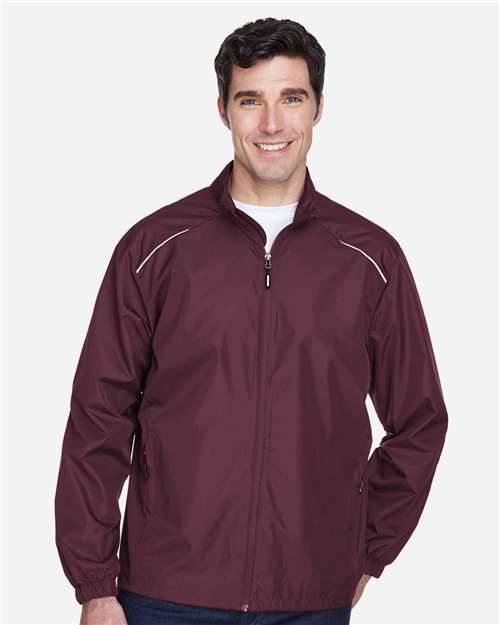 Core 365 88183 Men's Techno Lite Motivate Unlined Lightweight Jacket - Burgundy - model front