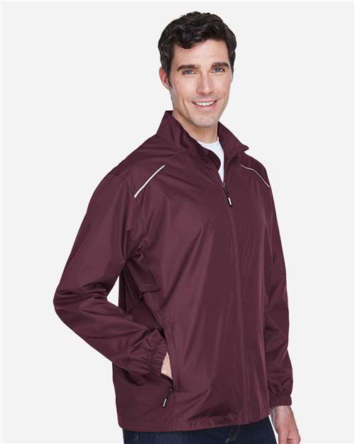 Core 365 88183 Men's Techno Lite Motivate Unlined Lightweight Jacket - Burgundy - model side