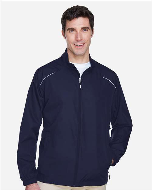 Core 365 88183 Men's Techno Lite Motivate Unlined Lightweight Jacket - Classic Navy - model front