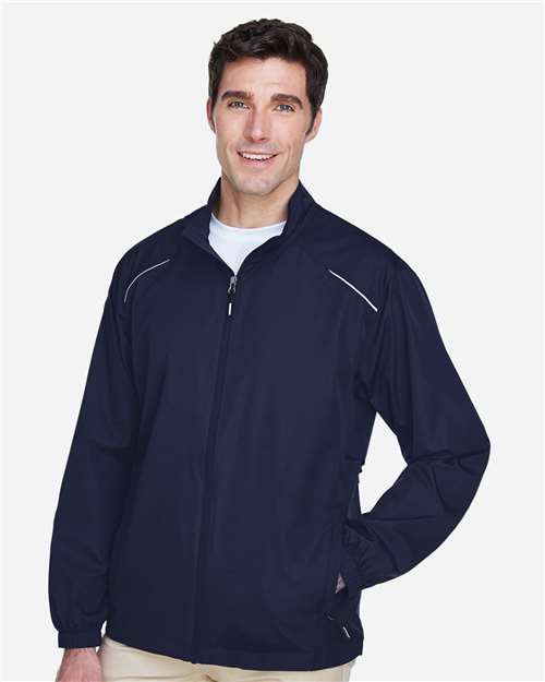 Core 365 88183 Men's Techno Lite Motivate Unlined Lightweight Jacket - Classic Navy - model side